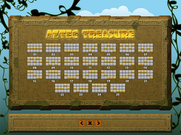 Видеослот Aztec Treasure – играть бесплатно в демо игру. Выигрышные линии