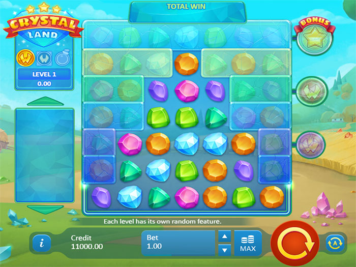 Играть бесплатно в игровой автомат Crystal Land онлайн на мобильном