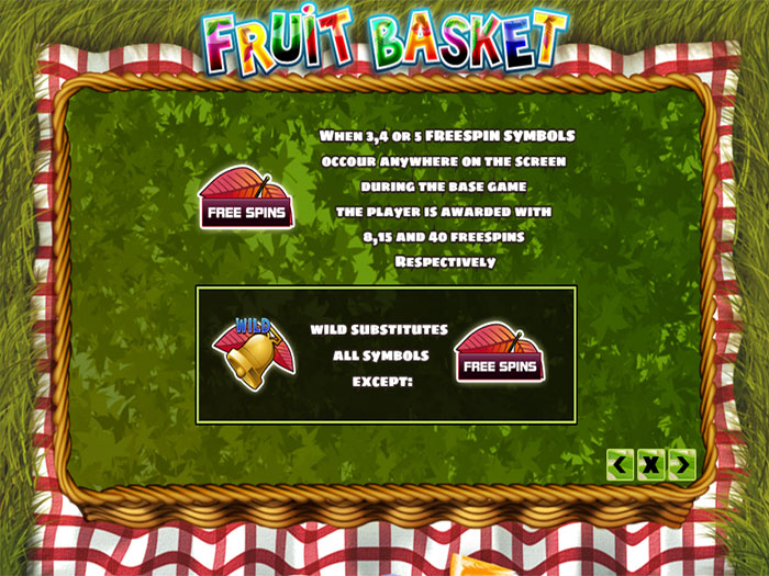 про игровой автомат Fruit Basket от компании PlayPearls символы