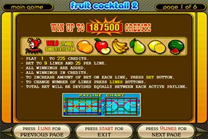 Играть бесплатно игровой автомат Fruit Cocktail 2