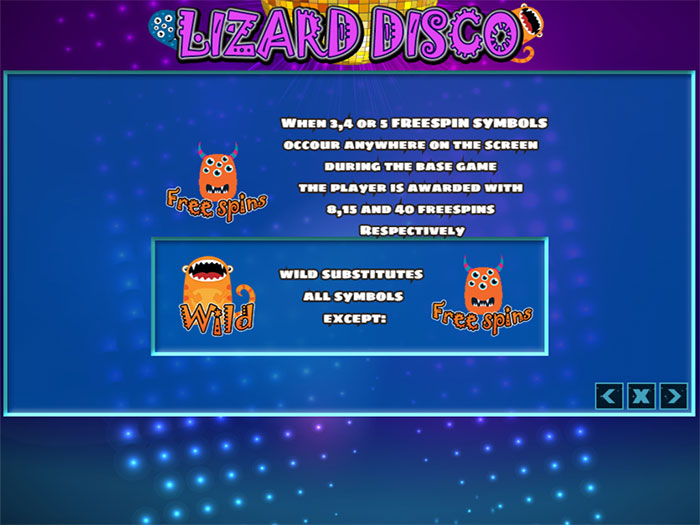 Вайлд символы Lizard Disco от компании PlayPearls