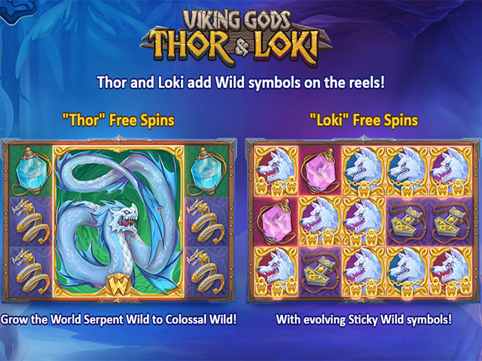 Играть в Игровой автомат Viking Gods: Thor and Loki Символы