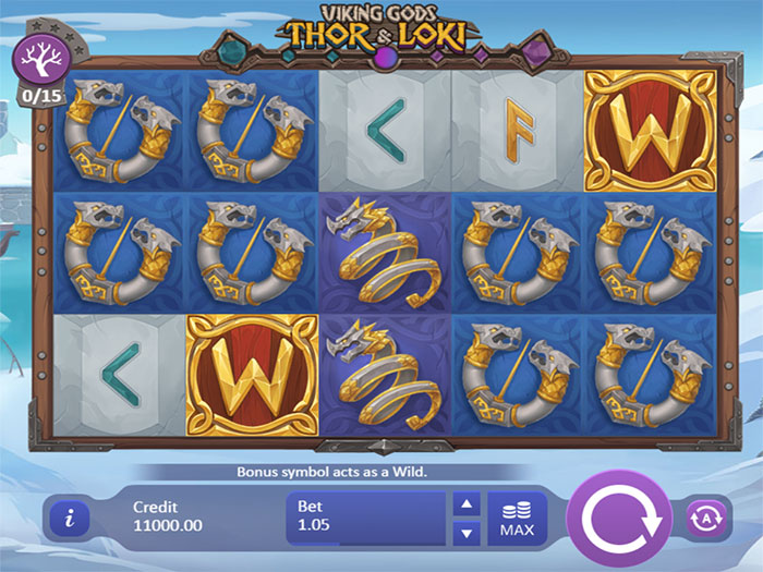 Играть в Игровой автомат Viking Gods: Thor and Loki от компании Playson